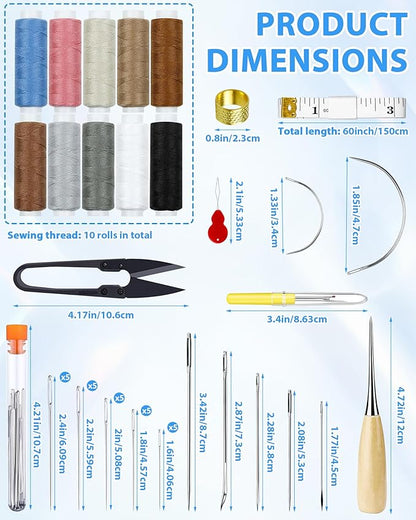 PLANTIONAL Upholstery Repair Sewing Kit, Heavy Duty Sewing Kit - Image 2
