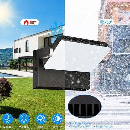 ledmo 150W Outdoor LED Flood Light Switch Control Full 360 Rotation Exterior - Image 8