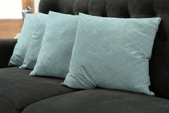 Ambesonne Celtic Decorative Throw Pillow Case Pack of 4, Aqua Celtic Style - Image 7