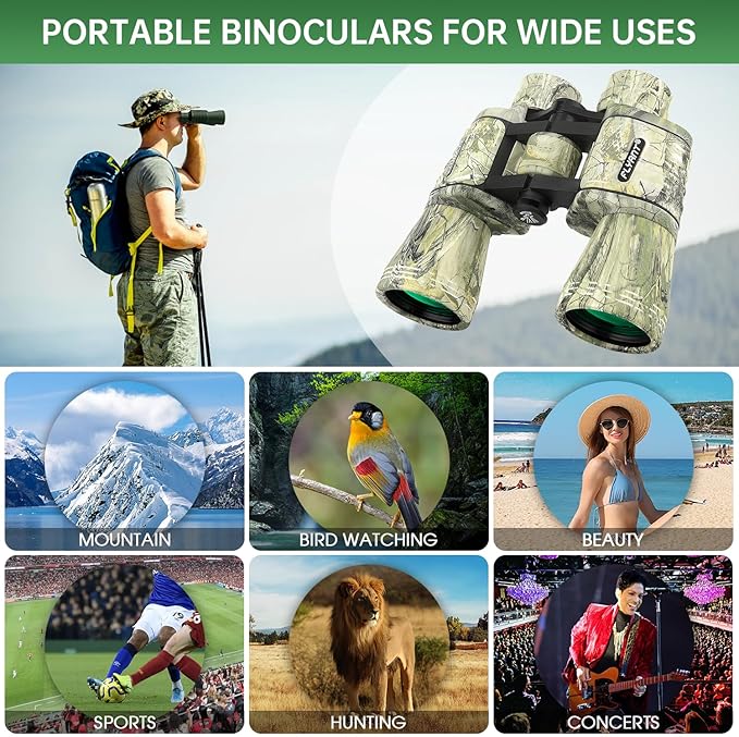 20x50 High Powered Binoculars for Adults, Waterproof Binoculars - Image 6