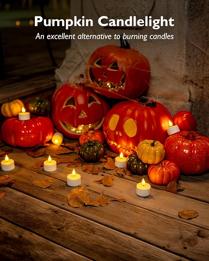 Homemory Rechargeable Tea Lights Flameless Candles - Image 9