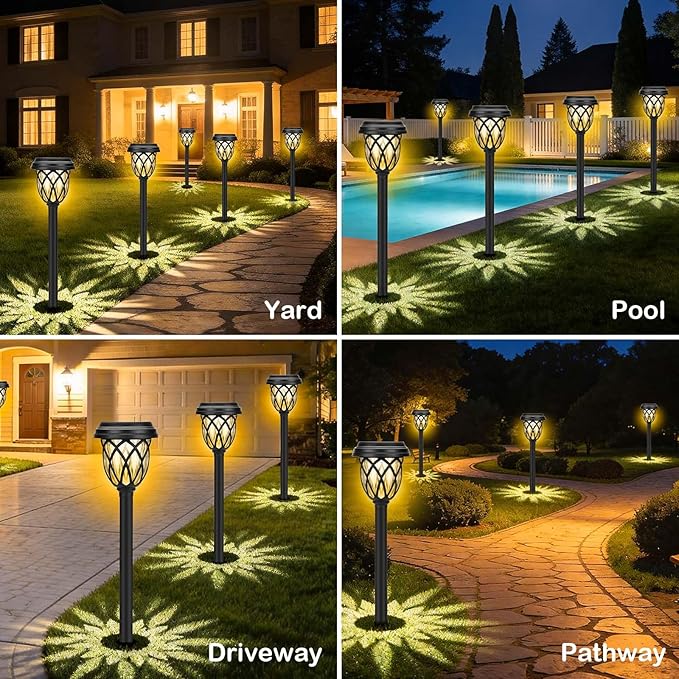 Solar Lights Outdoor 8 Pack Solar Garden Lights Waterproof IP65 Solar Landscape - Image 6
