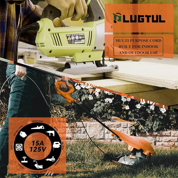 PLUGTUL Outdoor Extension Cord 6FT, 12 Gauge Extension Cord - Image 8