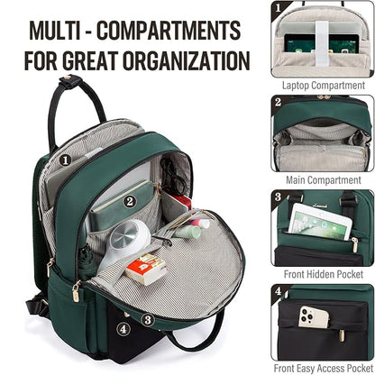 LOVEVOOK Laptop Backpack for Women 15.6 Inch Laptop Bag - Image 2