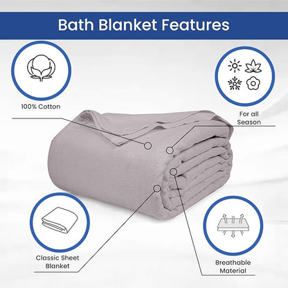 Linteum Textile Supply 100% Cotton Hospital Patient Bath Blanket, Bed Bath Sheet - Image 3