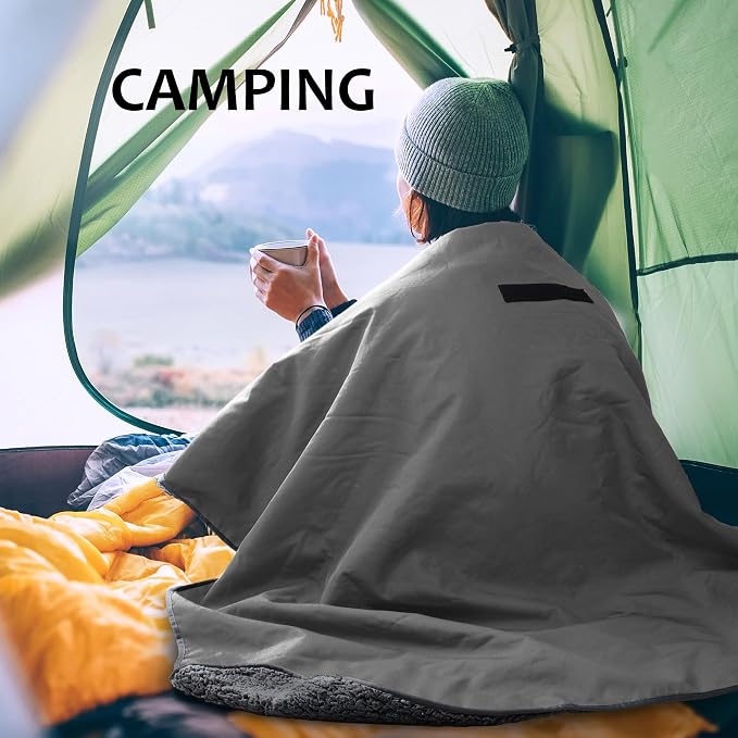 Tirrinia Large Waterproof Outdoor Blanket, Soft Warm Windproof Stadium Blanket - Image 5