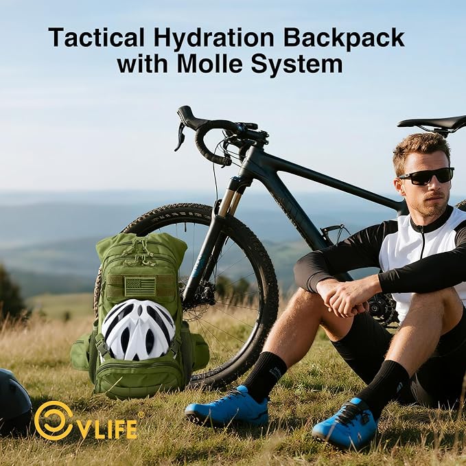 CVLIFE Hydration Backpack with 3L TPU Tactical Water Bladder, 22L Hiking - Image 4