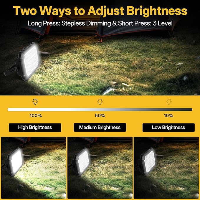 LED Work Light Rechargeable Outdoor, 13000mAh Work Flood Lights 10000LM - Image 4