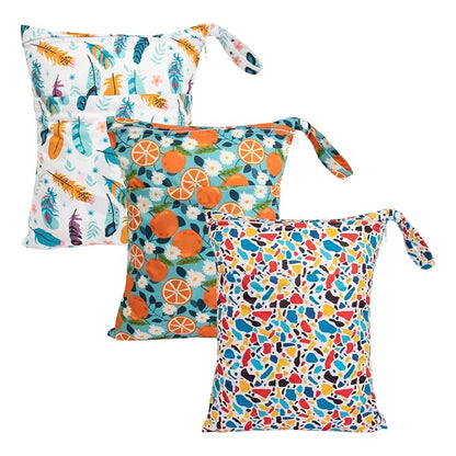 babygoal Wet Dry Bags for Baby Cloth Diapers, Washable Travel Bags, Gym Bag for by babygoal