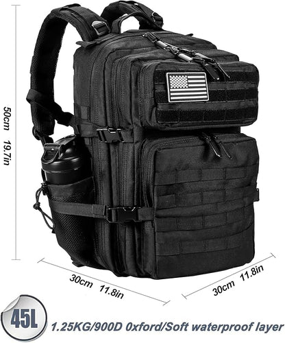 LHI Military Tactical Backpack for Men and Women 45L Army 3 Days Assault Pack - Image 2