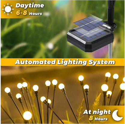 Solar Lights Outdoor-6Pack 48LEDs Solar Garden Firefly Lights Outside, Solar - Image 7