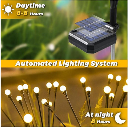 Solar Lights Outdoor-8Pack 64LEDs Solar Garden Firefly Lights Outside, Solar - Image 7