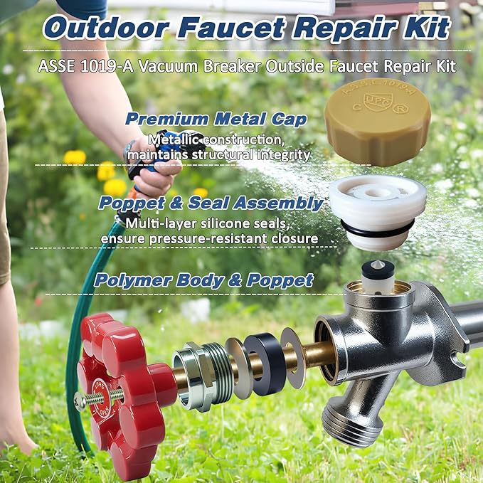 Outdoor Faucets Repair Kit, ASSE 1019-A Water Hose of Home Improvement - Image 4