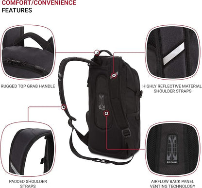 SwissGear 3598 Backpack, Narrow Daypack, Dark Grey - Image 2