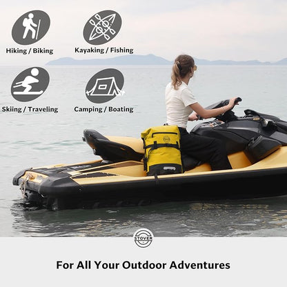 STOVER 5/10/25/30/40/55L Waterproof Dry Bag- Roll-Top Backpack w/Phone Case- - Image 9