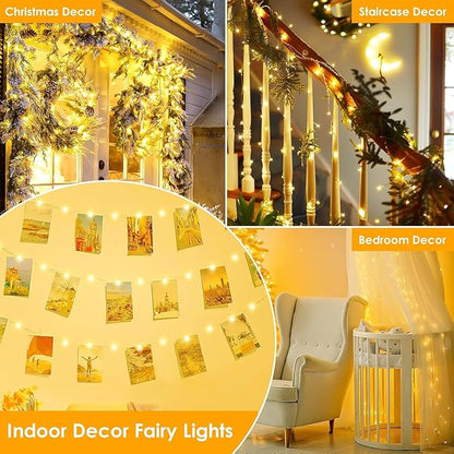 33Ft 100LED Fairy Lights Plug in, Waterproof String Lights Outdoor & Indoor 8 - Image 6