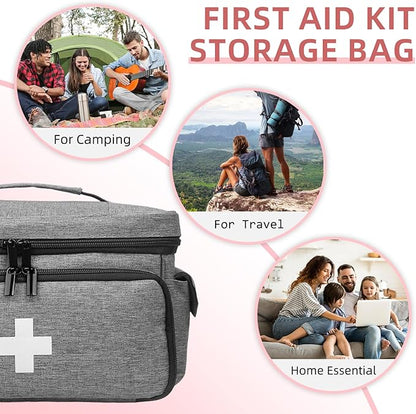 ALSLEA First Aid Bag Empty, Small Medicine Bag Portable Medical Supplies - Image 6