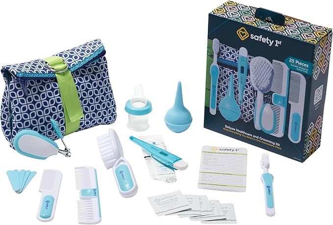 Safety 1st Deluxe Baby Healthcare and Grooming Kit, Arctic Blue, Newborn Baby by Safety1st