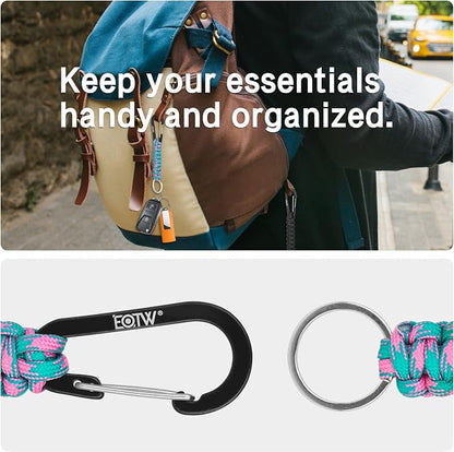 EOTW Paracord Keychain for Men Women Paracord Carabiner Backpack Keychain - Image 4