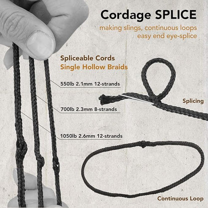 emma kites 100% Black Kevlar Braided Cord High Strength, Abrasion Flame - Image 4