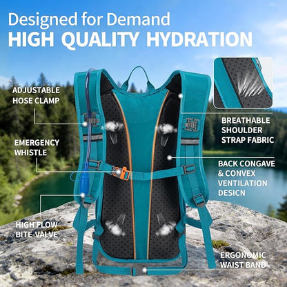 KABAQOO Hydration Backpack, 18L Multipurpose Hiking Backpack - Image 4