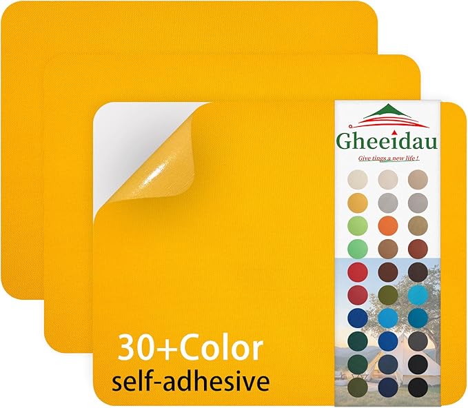 Gheeidau Canvas Repair Patch 9×11 Inch 3Pcs Waterproof Self-Adhesive Fabric by Givethingsanewlife