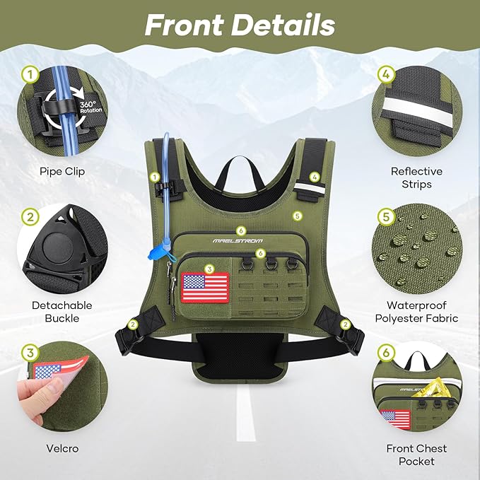 Maelstrom Running Vest, Detachable Hydration Backpack - Image 2