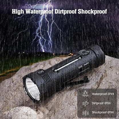 PPLEE Emergency Weather Radio NOAA Certified, Hand Crank Solar Flashlight Radio - Image 8