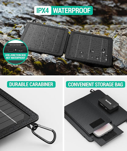 BLAVOR 10W Portable Solar Charger, Small Foldable Solar Panel - Image 5