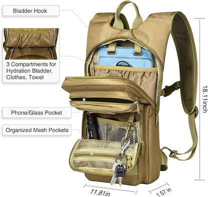 NOOLA Hydration Backpack with 3L TPU Water Bladder, Tactical Molle Water - Image 5