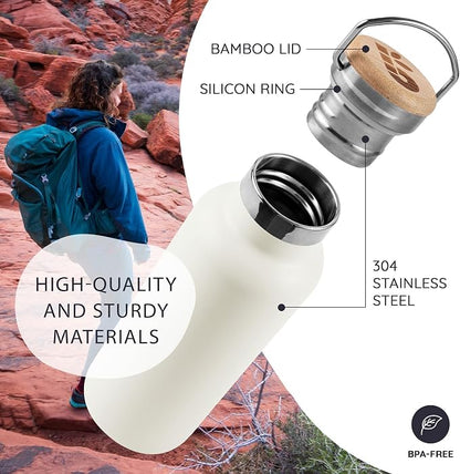 Bambaw Insulated Water Bottle 24 oz, Metal Water Bottle Stainless Steel - Image 2