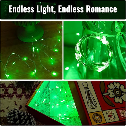 ZSJWL 30 Pack Green Fairy Lights Battery Operated, 7FT 20LED Mini Starry Light - Image 6