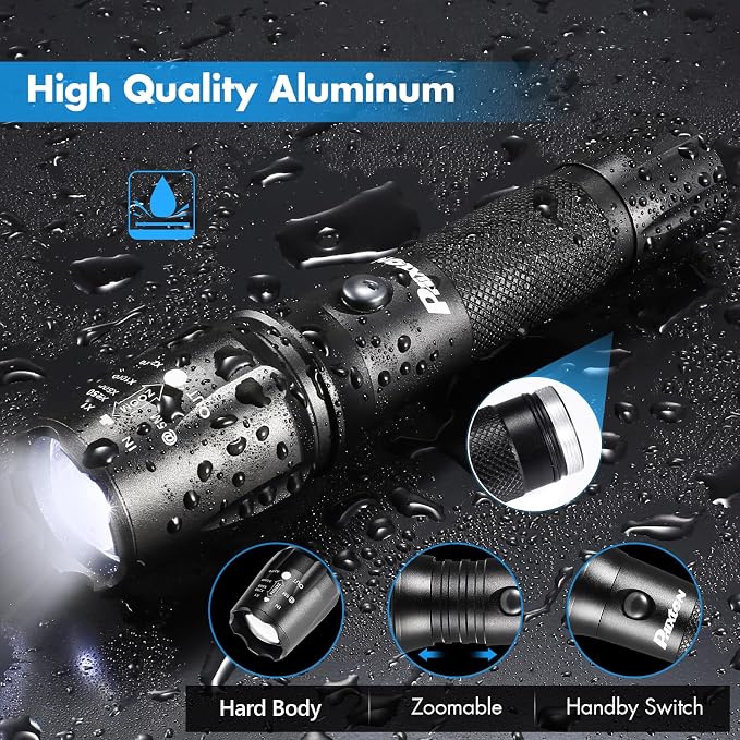 PHIXTON Rechargeable Flashlights High Lumens, USB C Chargeable LED Flashlight - Image 7