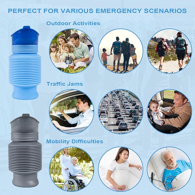 Pee Bottles for Men, Portable Urinal for Men, Collapsible Urine Bottle 750ML - Image 8