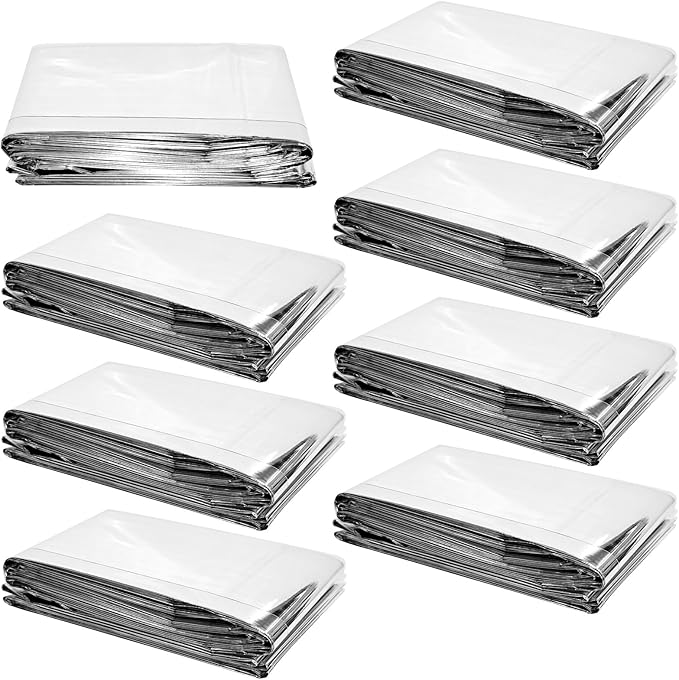 20 Pcs Emergency Mylar Thermal Blanket, High Reflectivity Survival Blanket by Unknown