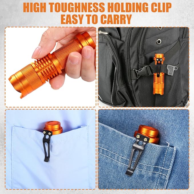 Fumete 20 Pieces LED Flashlight Mini 3 Mode Tactical Torch Small Water - Image 6