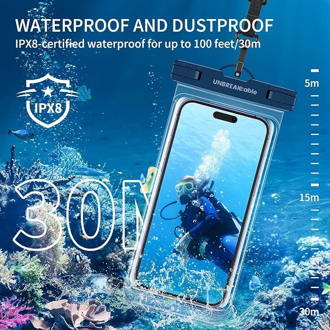 UNBREAKcable Waterproof Phone Pouch-2 Pack IPX8 Waterproof Phone Case - Image 2