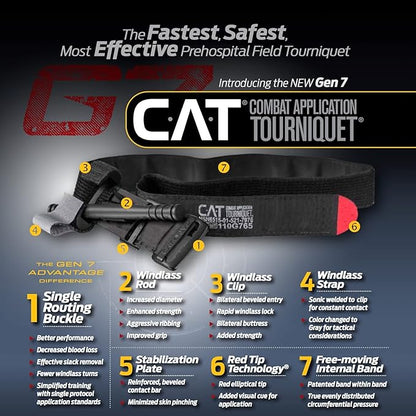 EVERLIT Emergency Trauma Kit, CAT GEN-7 Tourniquet 36" Splint, Military Combat - Image 2
