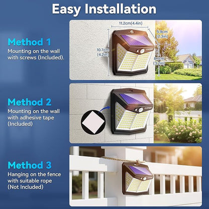 CLAONER Solar Lights Outdoor, Solar Motion Sensor Lights 3 Working Modes - Image 6