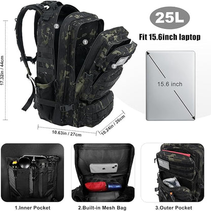 Military Tactical Backpack 25L Day Backpack - Image 3