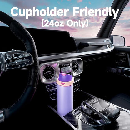 24 oz Insulated Water Bottle for Women: Meoky Stainless Steel Metal Water Bottle - Image 7