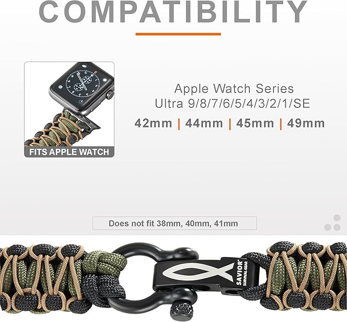 Savior Survival Gear Paracord Watch Band Compatible - Image 3