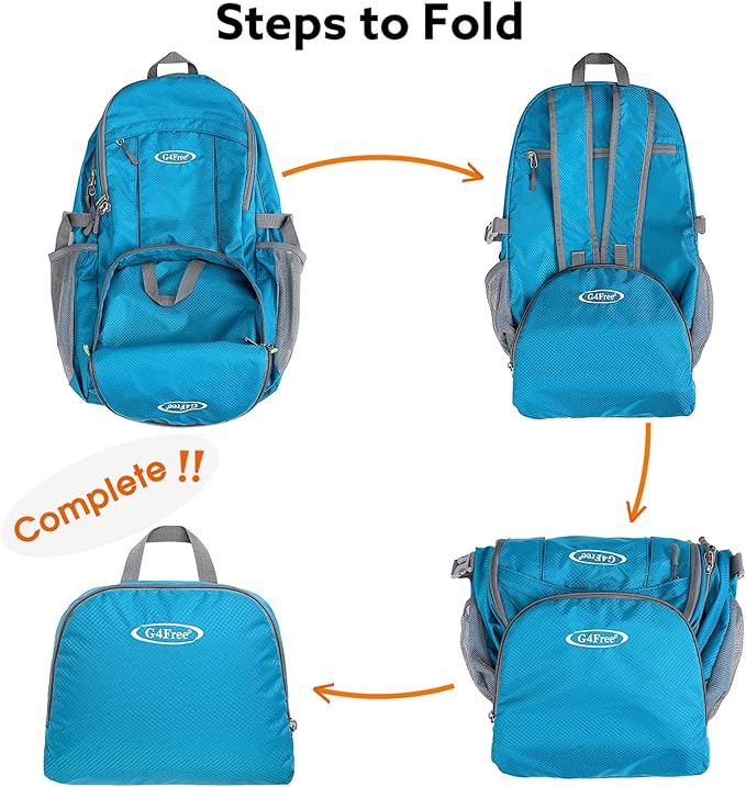 G4Free 40L Lightweight Packable Hiking Backpack, Waterproof Travel Daypack - Image 5