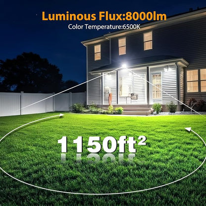 Onforu 80W Flood Lights Outdoor, 8000lm Bright LED Work Light - Image 2