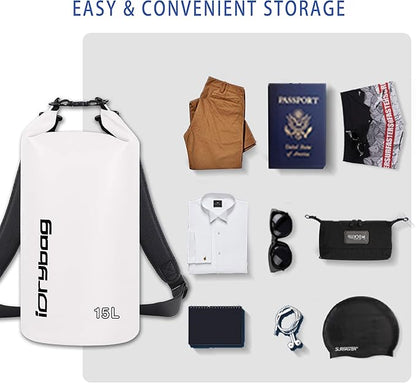 IDRYBAG Dry Bag for Kayaking Waterproof 2L/5L/10L/15L/20L, Small Dry Sack - Image 3