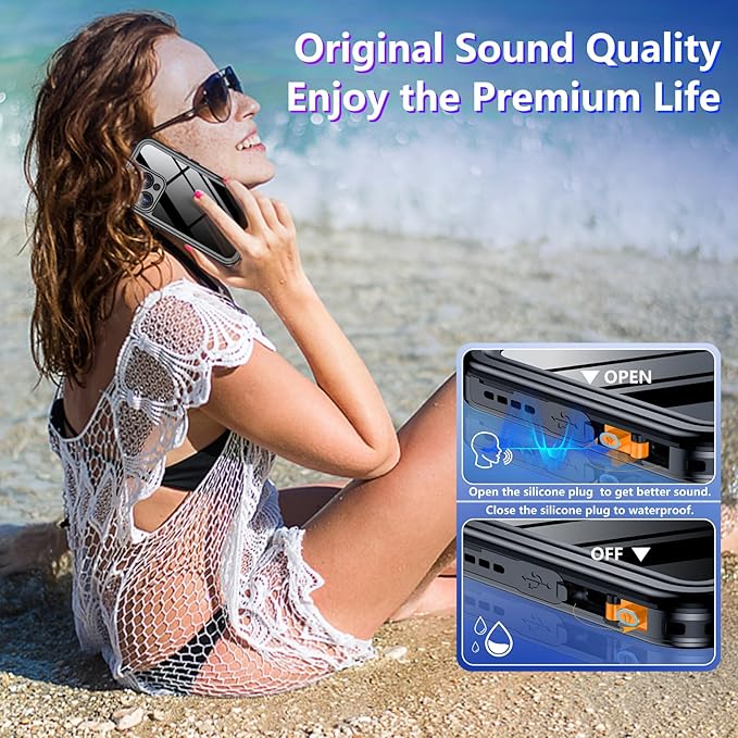 Temdan Compatible with iPhone 14 Pro Max Case Waterproof, Built-in Screen & - Image 6