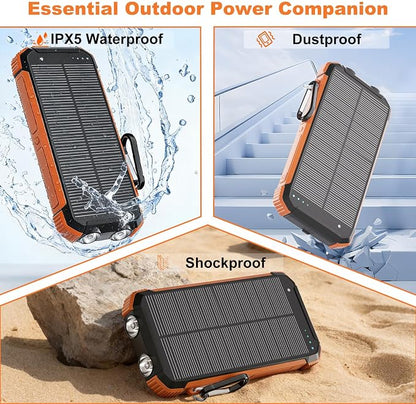 Power Bank Portable Solar Charger, Wireless Fast Charging Battery Pack - Image 8
