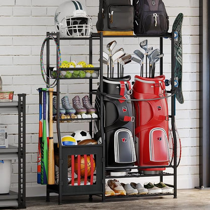 Sports Equipment Organizer Garage Organization, Golf Bag Storage Rack, Organizer by Sonyabecca