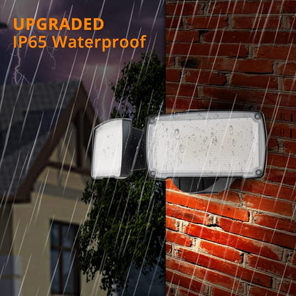UME 2-Pack 19W Dusk to Dawn LED Security Light Outdoor, 2 Adjustable Head - Image 3