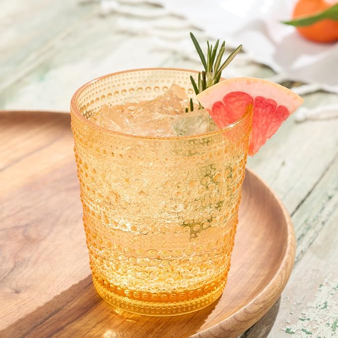 Santa Fe Orange Set of 6 Premium Acrylic DOF Glasses 16 oz – Unbreakable - Image 5